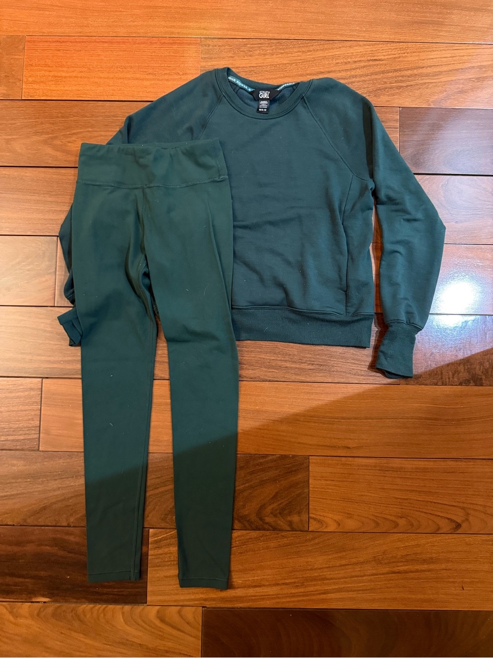 Athleta Kids Two-Piece Set in Forest Green